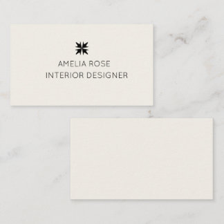 Minimale Monogramm-Visitenkarte für Innendesigner Visitenkarte