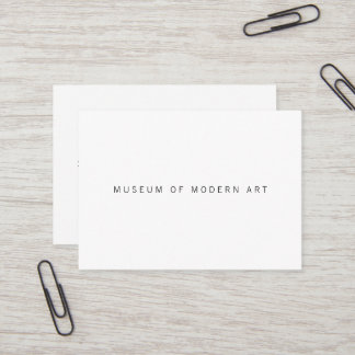 Minimale Museumsmitte Vorderseite und Rückseite zw Visitenkarte