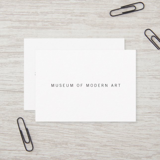 Minimale Museumsmitte Vorderseite und Rückseite zw Visitenkarte (Vorderseite/Rückseite Beispiel)