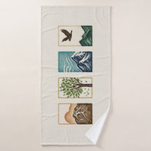 Minimale Natur-Set – Berg- und Baum-Kunst