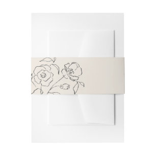 Minimale neutrale, zarte Hochzeit der bildenden Kü Einladungsbanderole