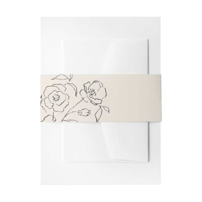Minimale neutrale, zarte Hochzeit der bildenden Kü Einladungsbanderole (Vorderseite Beispiel)