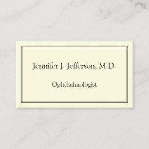 Minimale Ophthalmologen-Visitenkarte Visitenkarte