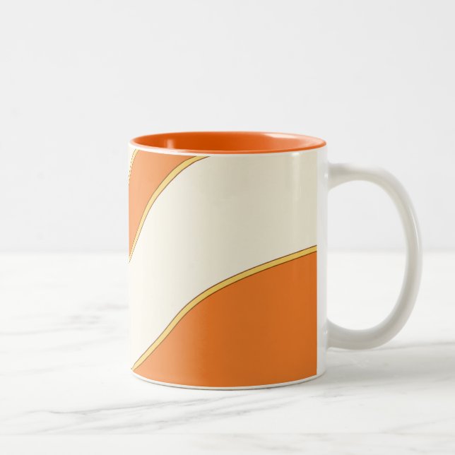Minimale Orange Wave Accent Tasse (Rechts)