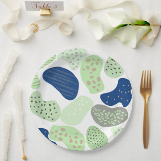 Minimale organische Formen Tischwäsche | Trendiges Pappteller