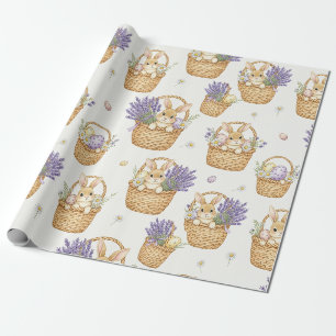 Minimale Ostern Hasen Pastell Frühling Muster (5) Geschenkpapier