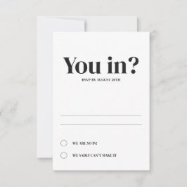 Minimale Oval Response Cards Einladung