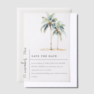 Minimale Palmen tropische Hochzeit retten das Datu