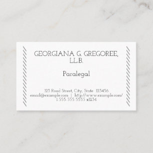 Minimale Paralegal-Visitenkarte Visitenkarte