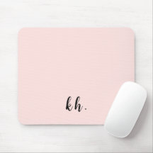 Minimale Pastell-Rosa-Monogramm-Initialen