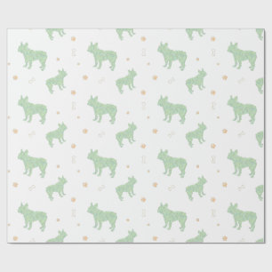 Minimale pastellfarbene französische Bulldogge Ges Geschenkpapier