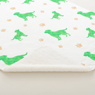 Minimale Pastellgrüne Labrador Retriever Decke Sherpadecke