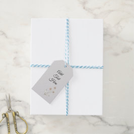 Minimale Personalisierte Aquarellblütengestaltung Geschenkanhänger