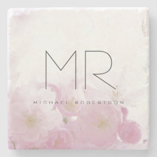 Minimale personalisierte Berufliche Monogramm Steinuntersetzer