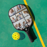 Minimale Personalisierte Monogramm 7-FotoCollage Pickleball Schläger<br><div class="desc">Mit unserem personalisierten Mongramm & Foto Collage Pickleball Paddel auf dem Pickleball Court. Das Design zeichnet sich durch ein Monogramm-Design mit einem 7-Foto-Collage-Design aus. Großartiges Geschenk für den Tag des Vaters,  den Tag der Mutter,  den Geburtstag,  den Jahrestag und vieles mehr! Design und Originalkunstwerke von Moodthology Papers</div>