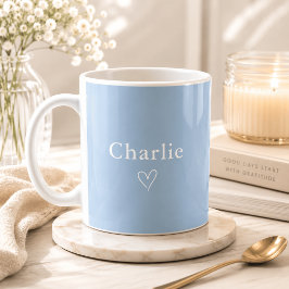 Minimale personalisierte Namens-Tasse Kaffeetasse