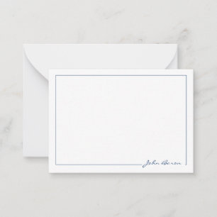 Minimale Personalisierte Stationäre, elegante Note Mitteilungskarte