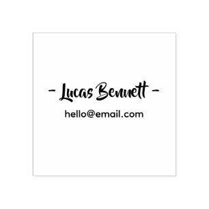 Minimale persönliche Adressstempel – Name & E-Mail Gummistempel
