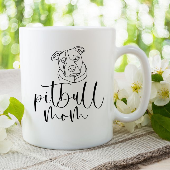 Minimale Pitbull-Mutter Kaffeetasse (Von Creator hochgeladen)