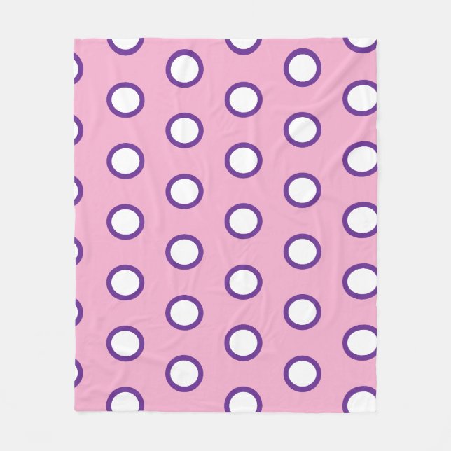 Minimale Polka-Punkt-Flanelldecke   Fleecedecke (Vorderseite)