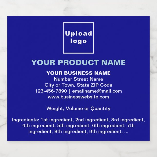 Minimale Produktinformationen zu Blue (Einzelnes Label)