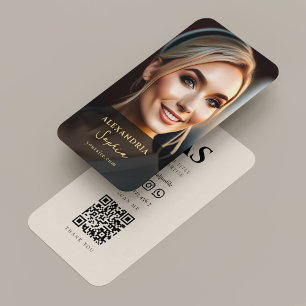 Minimale professionelle Marketing-Foto schwarzer S Visitenkarte