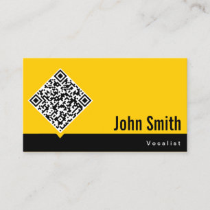Minimale QR Code Vocalist Business Card Visitenkarte