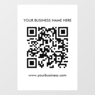 Minimale QR-Code-Werbung für Unternehmen Fensteraufkleber