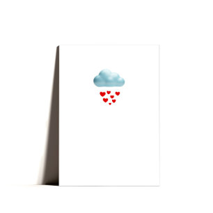 Minimale Rain Valentinenkarte Feiertagskarte