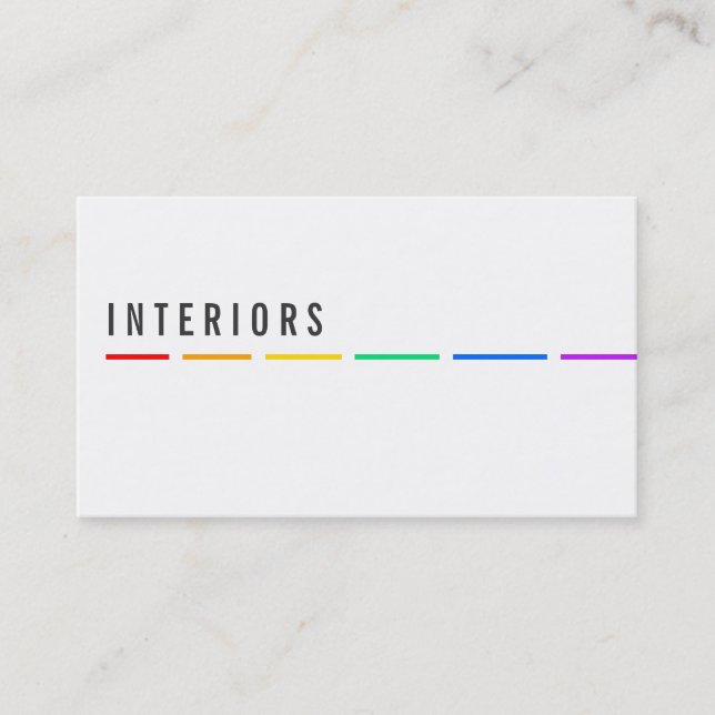 Minimale Rainbow-Visitenkarten Visitenkarte (Vorderseite)