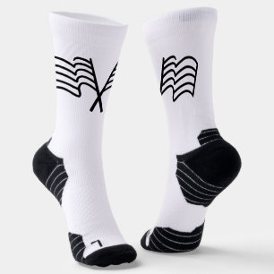 Minimale Rennflagge Sport wehend Socken