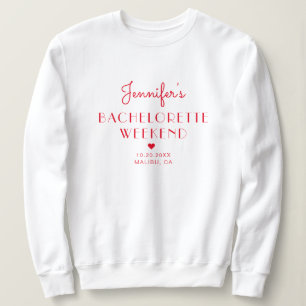 Minimale Retro-Rot- und Rosa-Personalisierte Jungg Sweatshirt