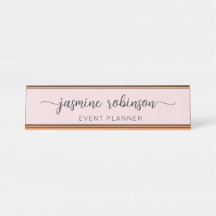 Minimale Rosa-Berufliche Monogramm-Signatur