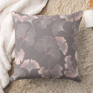Minimale rosa botanische Muster Kissen