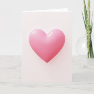 Minimale rosa Herzkarte Karte