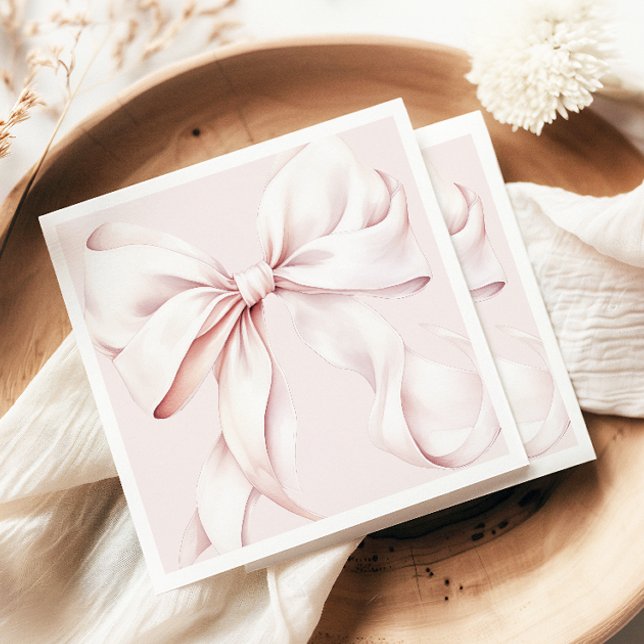 Minimale rosa Schleifen-Papier-Servietten Serviette (Von Creator hochgeladen)