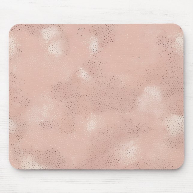 Minimale rosafarbene gesprenkelte Musterung Mousepad (Vorne)