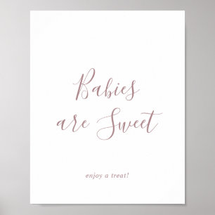 Minimale Rose Gold Babys sind süß Genießen Sie ein Poster