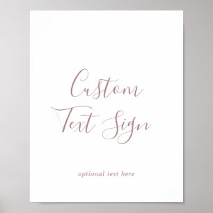 Minimale Rose Gold Cards & Geschenke Eigene Textsi Poster