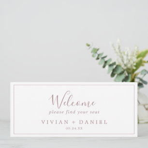 Minimale Rose Gold Hanging Seating Chart Header