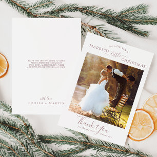 Minimale Rose Verheiratet kleine Weihnachten Danke