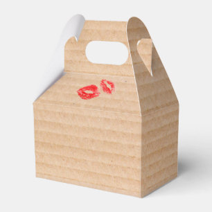 Minimale rote Lippenabdruck Geschenkschachtel