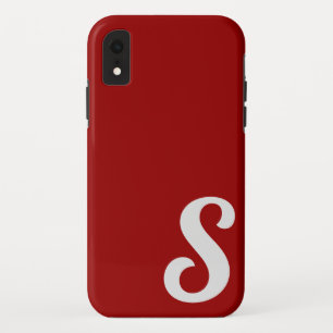 Minimale Rote Monogramm   Personalisieren Case-Mate iPhone Hülle