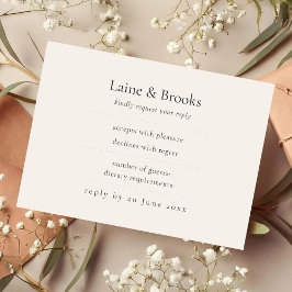 Minimale RSVP-Karte Elegante einfache Hochzeit RSVP Karte