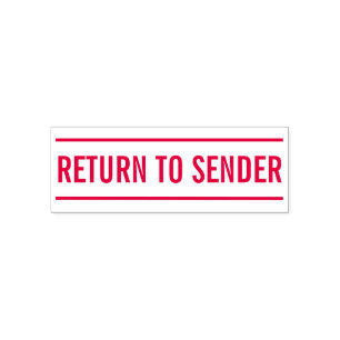 Minimale "RÜCKKEHR zum ABSENDER" GummiBriefmarke Permastempel