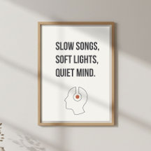 Minimale ruhige Quote. Entspannende Schlafzimmerei