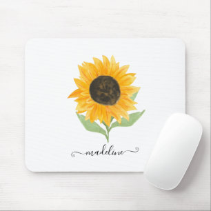 Minimale rustikale Sonnenblume personalisierter Na Mousepad