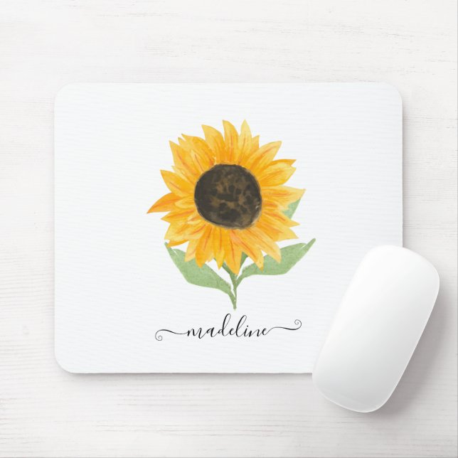 Minimale rustikale Sonnenblume personalisierter Na Mousepad (Mit Mouse)
