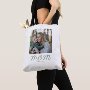 Minimale Sage-Grün und Gold-Mama-Eröffnungsfoto Tasche