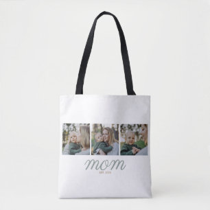 Minimale Sagegrün und Gold-Mama Etabliert 3 Foto Tasche